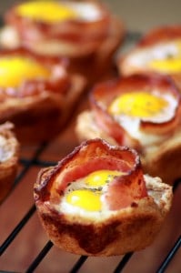 toastcups159 Bacon & Eggs in Toast Cups