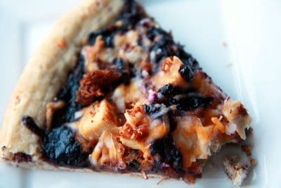 Blueberry Balsamic BBQ Chicken Pizza