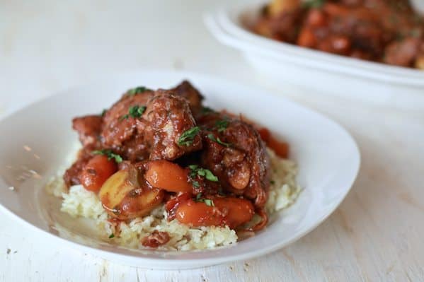 Pollo Fricassee (Chicken in Red Wine)