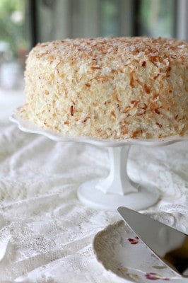 Chocolate, coconut, cake, cream, dessert, layered
