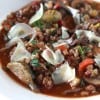 Rustic Beef & Mushroom Farro Soup - TheNoshery.com