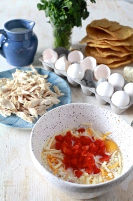 Breakfast Chicken Chilaquiles - TheNoshery.com