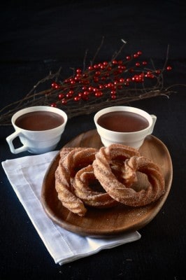 Spanish Hot Chocolate and Coconut Churros