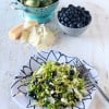 Shaved Brussels Sprouts & Blueberry Salad - TheNoshery.com