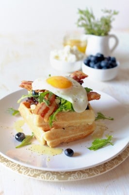 Goat Cheese and Herb Waffles