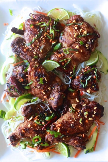 Five Spice Chicken with Vermicelli Noodle Salad - TheNoshery.com