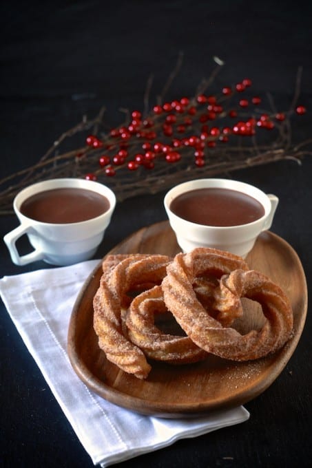 Spanish Hot Chocolate and Coconut Churros