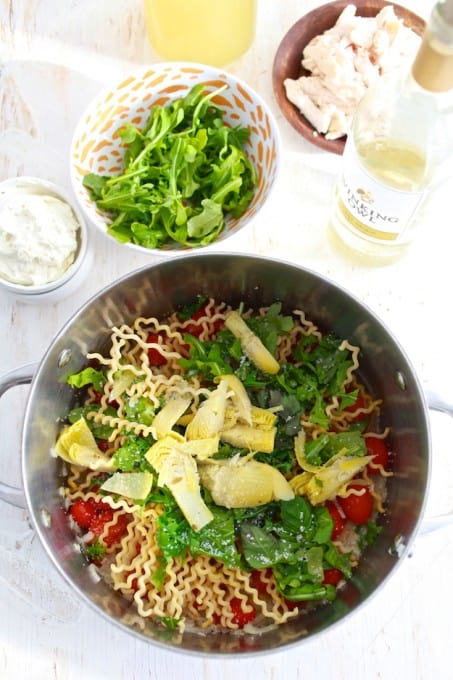 One Pot Creamy Pasta | A simple and savory pasta sure to please the whole family. | TheNoshery.com - @TheNoshery
