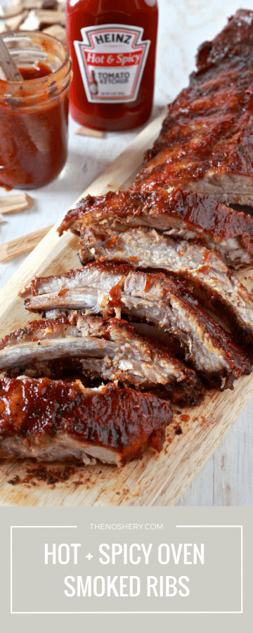 Hot & Spicy BBQ Oven Smoked Ribs | TheNoshery.com