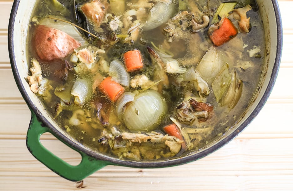 Homemade Chicken Stock The Noshery
