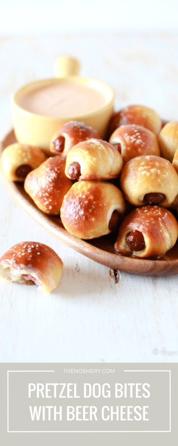 Pretzel Dog Bites and Beer Cheese Dip | TheNoshery.com