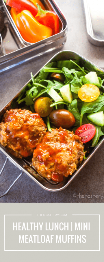 Healthy Lunch | Mini Meatloaf Muffins | TheNoshery.com
