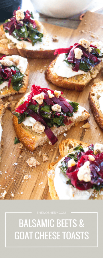 Balsamic Beets & Goat Cheese Toasts | TheNoshery.com