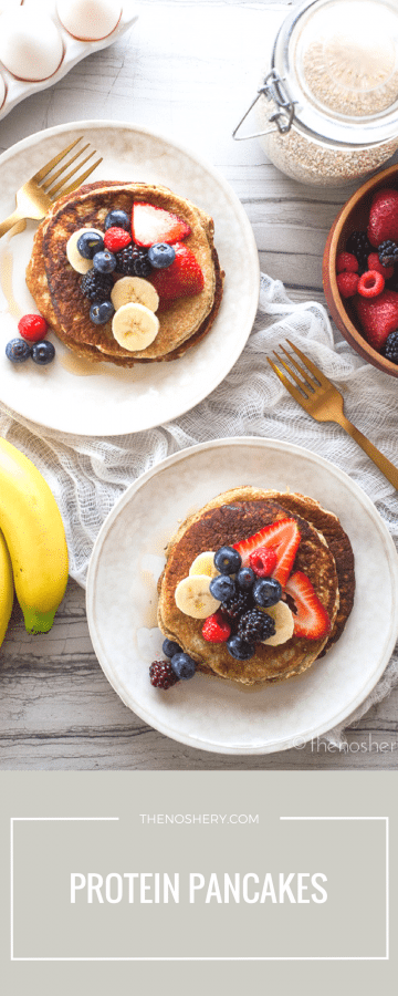 Multigrain Protein Pancakes | TheNoshery.com