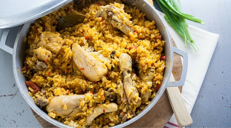 arroz con gandules y pollo