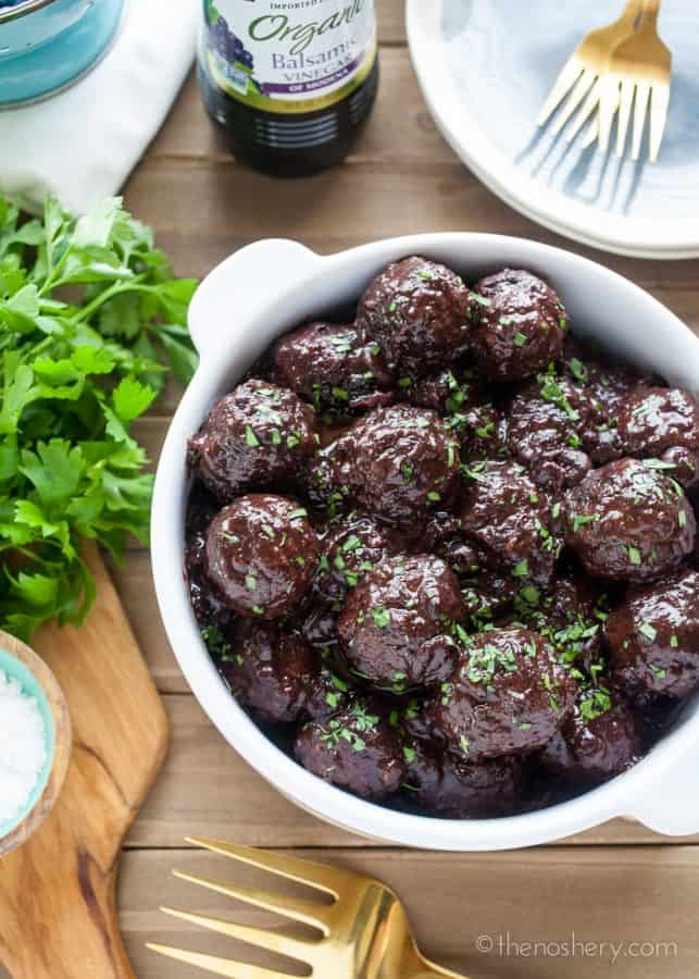 Blueberry Balsamic Turkey Meatballs | The Noshery