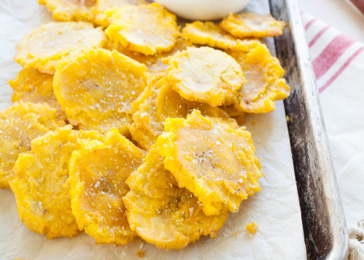 Tostones (Twice Fried Plantains) - The Noshery