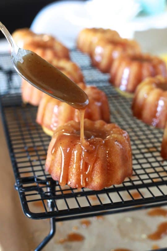 Apple Rum Cake with Apple Cider Caramel | TheNoshery.com - @thenoshery