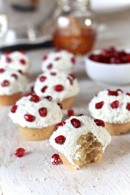 Honey and Coconut Cakes with Pomegranate
