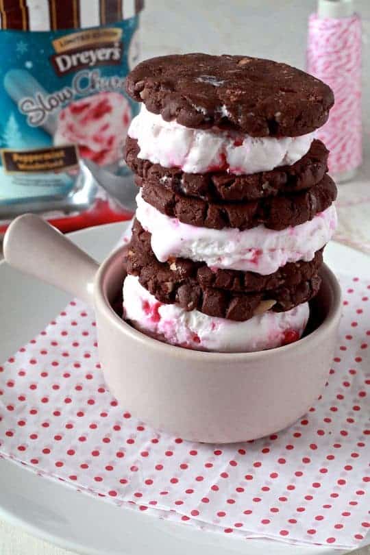 Chocolate Truffle Cookie Ice Cream Sandwiches - TheNoshery.com