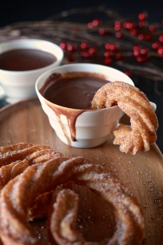 Spanish Hot Chocolate and Coconut Churros | The Noshery