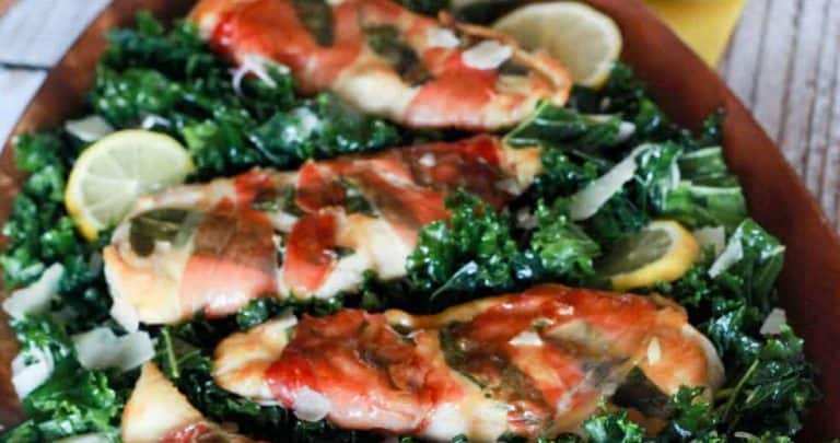 Chicken Saltimbocca with Massaged Kale Salad | TheNoshery.com