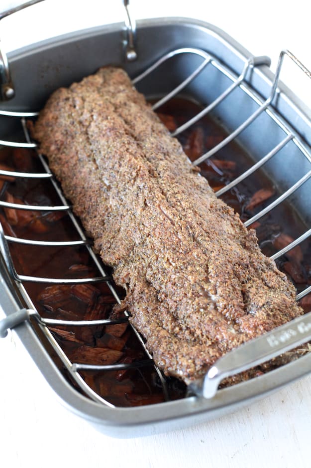 Spicy BBQ Oven Smoked Ribs | Hot and spicy baby back ribs smoked in the oven. Perfect for game day! | TheNoshery.com - @thenoshery