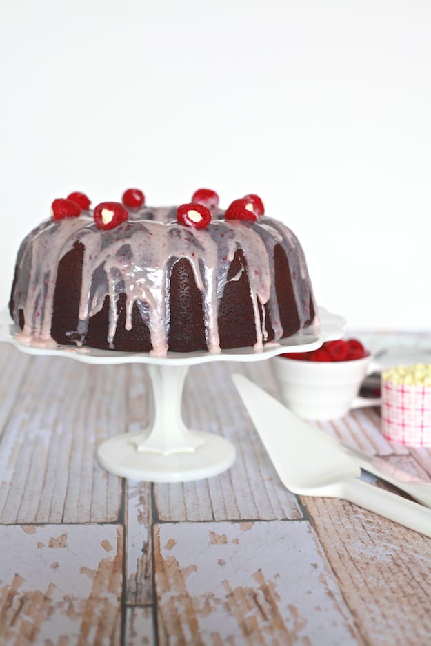Chocolate Raspberry Bunt Cake