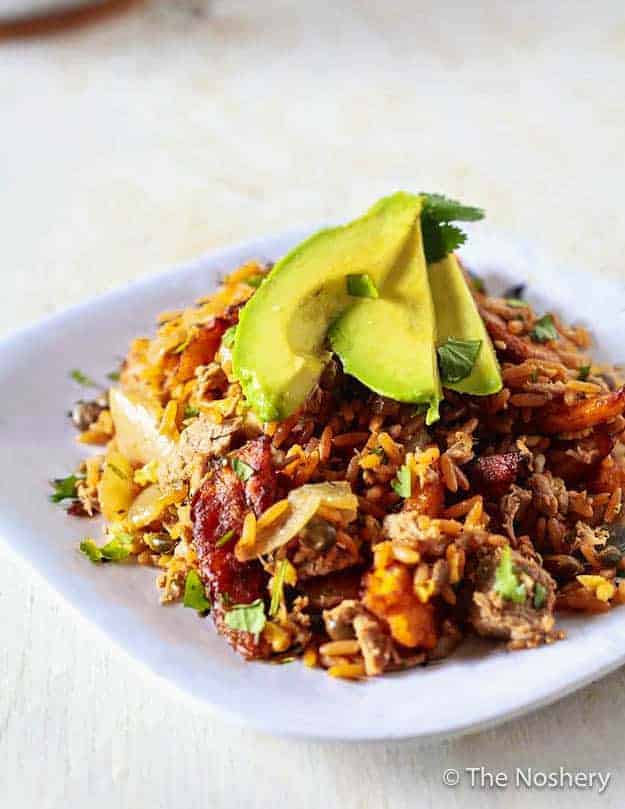 Puerto Rican Fried Rice - The Noshery