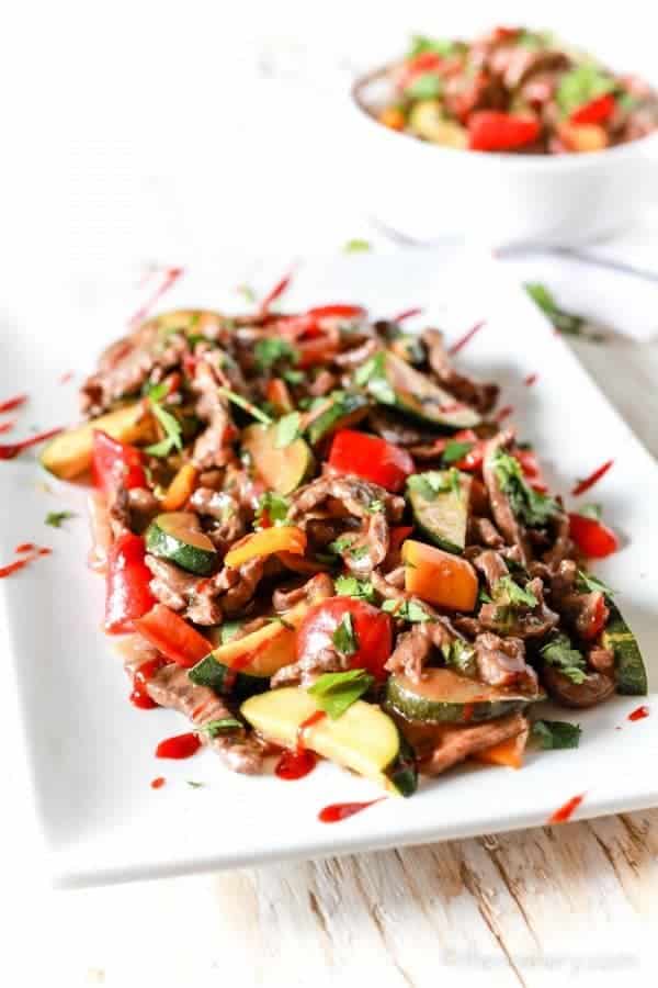 Spicy Pepper Steak "Take-Out"| TheNoshery.com 