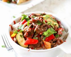 Spicy Beef and Peppers Takeout | TheNoshery.com