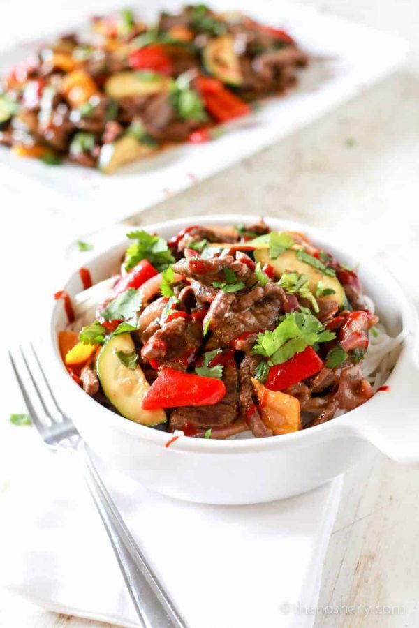 Spicy Pepper Steak "Take-Out"| TheNoshery.com 