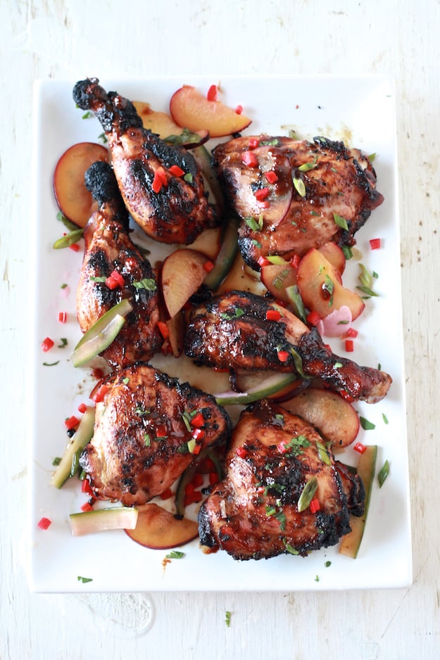 Spicy Chicken with Pickled Plum Salad