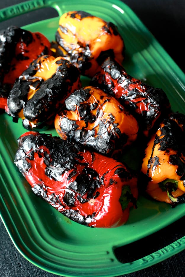 Roasted Peppers in Olive Oil | TheNoshery.com