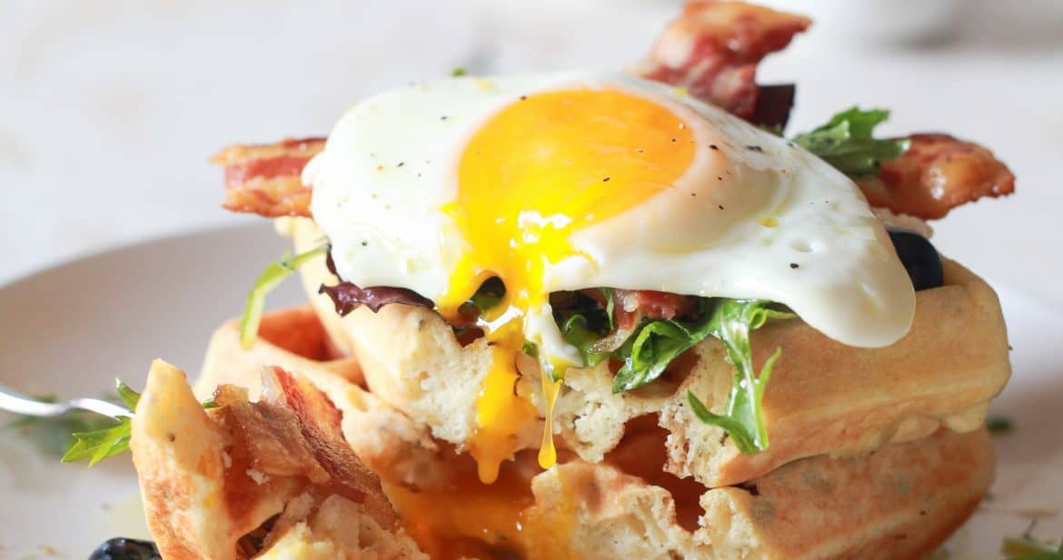 Mother's Day Herb and Goat Cheese Waffles The Noshery