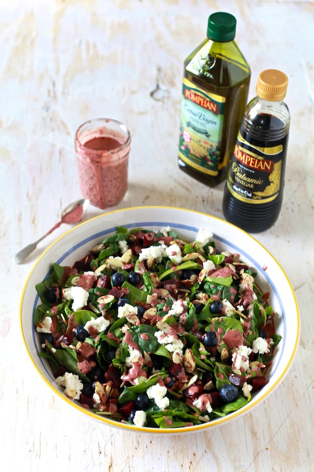 Super Salad with Blueberry Aged Balsamic Vinaigrette #dressingitup