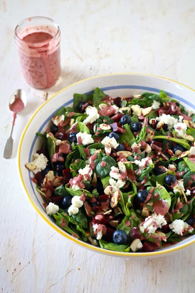 Super Salad with Blueberry Aged Balsamic Vinaigrette #dressingitup