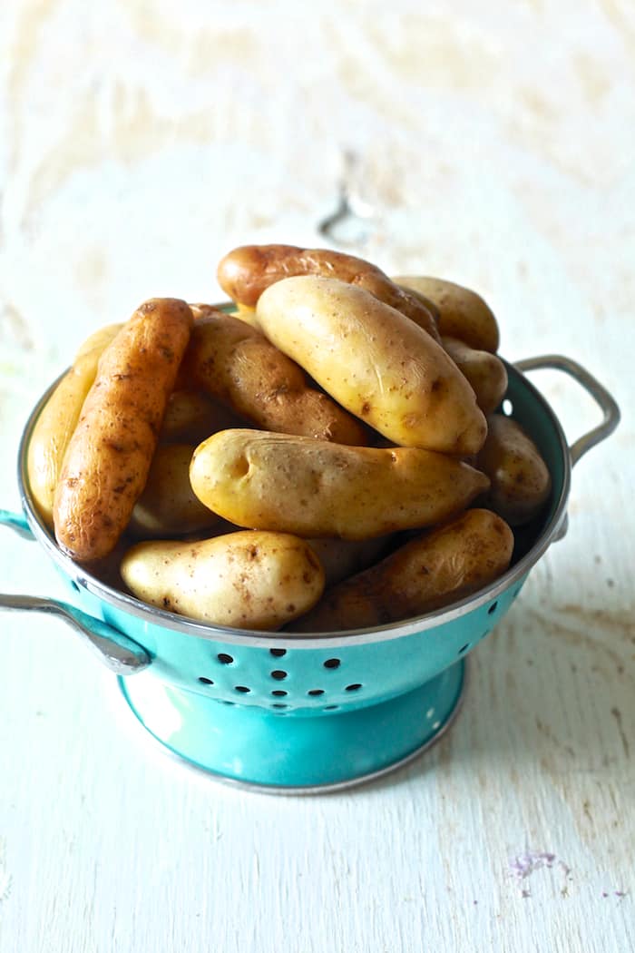 Fingerling Potatoes with Lemon Dill Aioli - A great appetizer or snack - TheNoshery.com