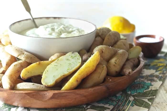 Fingerlings Potatoes with Lemon Dill Aioli