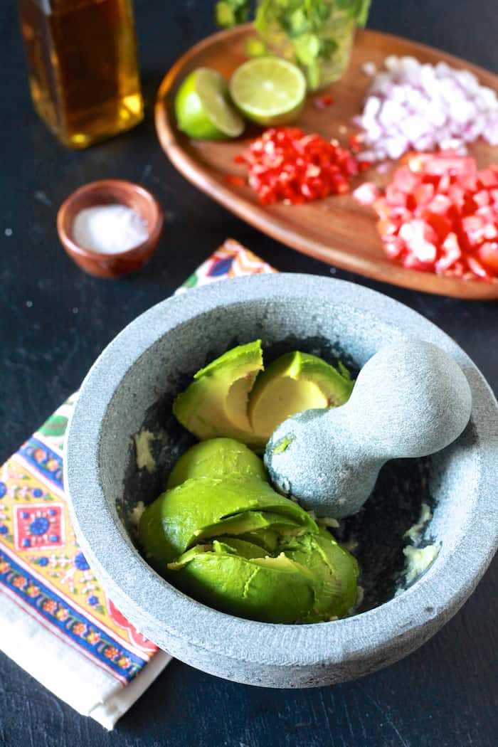 How to Season a Granite Mortar and Pestle + Guacamole - The Noshery