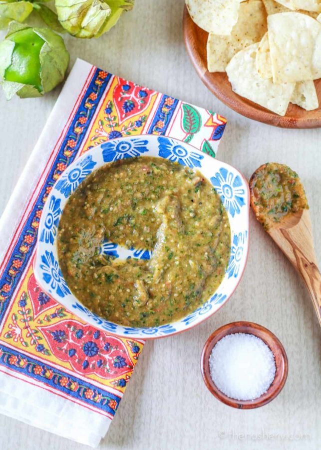 Roasted Tomatillo Salsa Verde | The Noshery