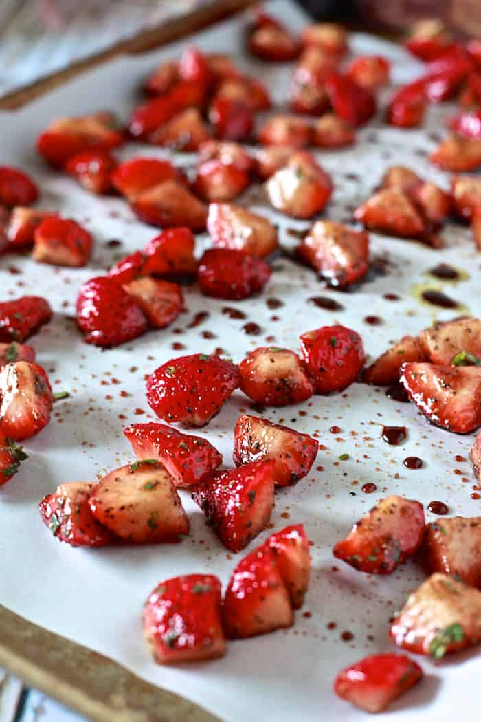 Strawberry Black Pepper Crostini with Burrata and Radishes - TheNoshery.com