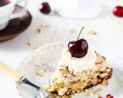 Cherry and Almond Buttermilk Coffee Cake - TheNoshery.com