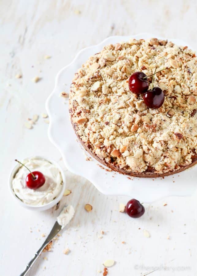 Cherry and Almond Buttermilk Coffee Cake - TheNoshery.com