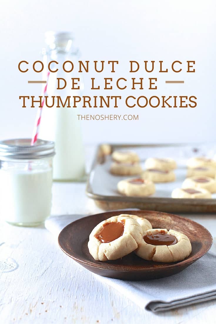 Dulce De Leche Thumbprint Cookies - TheNoshery.com