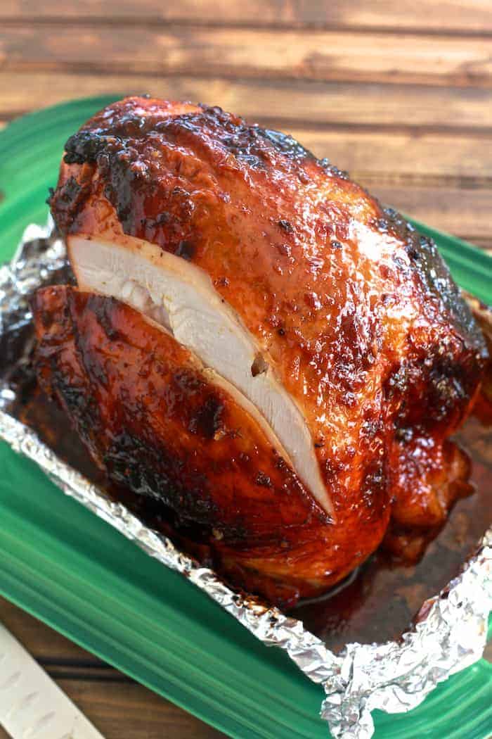 Roast Turkey Breast with Spiced Apple Cider Glaze - The Noshery