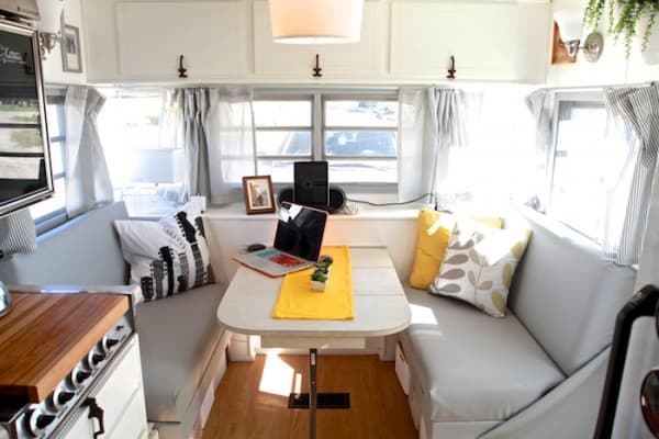 Little Camper Home Tour | Come and see a tour of our small camper home. See how we optimized our small space and made it home. | TheNoshery.com - @thenoshery #dreamsmallproject