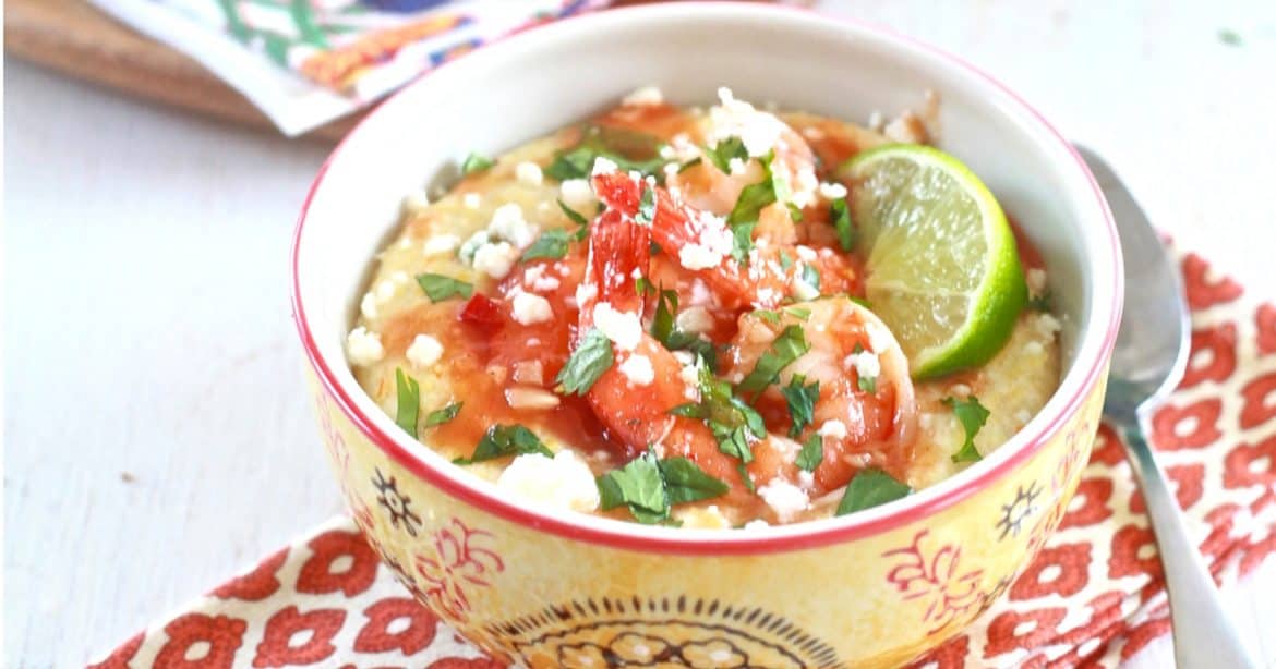 Guava Glazed Shrimp & Coconut Milk Grits
