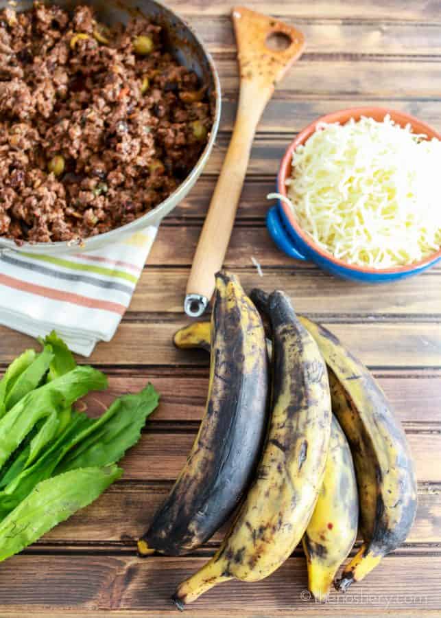 Puerto Rican Pastelon (Sweet Plantain Lasagna) | Sweet plantain strips fried and laid between layers of savory meat and cheese. Pastelon is one of my favorite dishes from childhood. | The Noshery