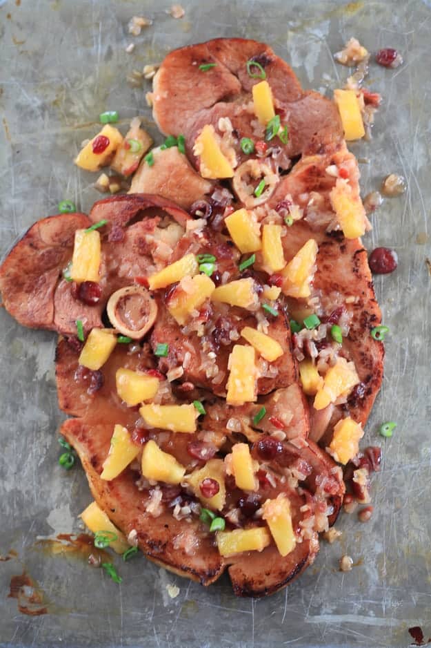 Easter Ham Steaks with Pineapple Chutney